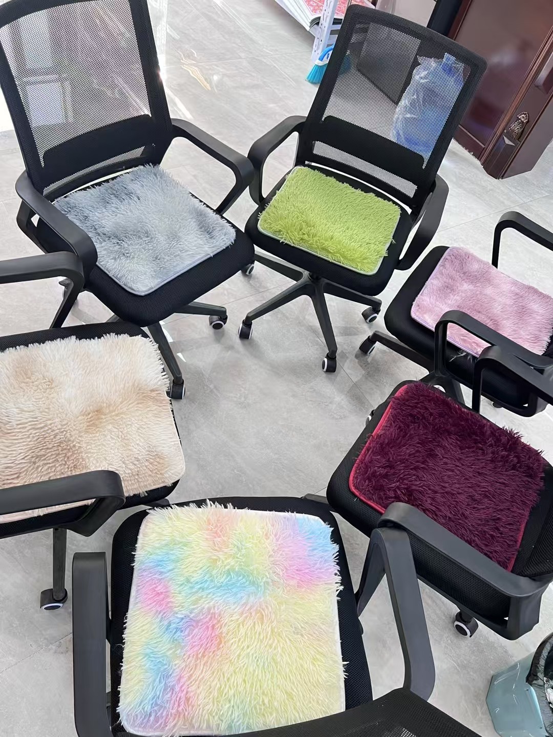 silk wool seat cushion
